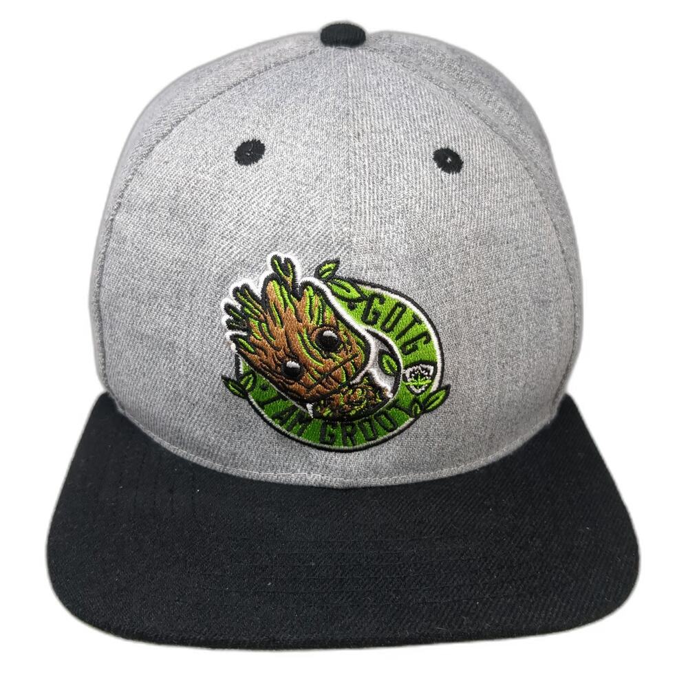 Funko Snapback Gray One Size Marvel Groot Guardians of the Galaxy Graphic Hat